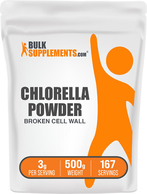 BulkSupplements Chlorella Powder Broken Cell Wall - Green Superfood- 3g Servings