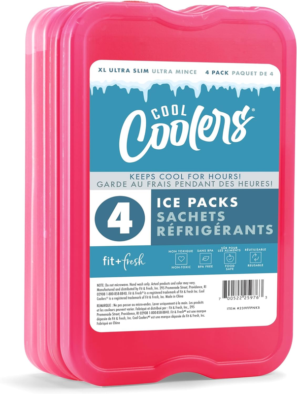 XL Cool Coolers Freezer Slim Ice Pack for Lunch Box, Xtra La