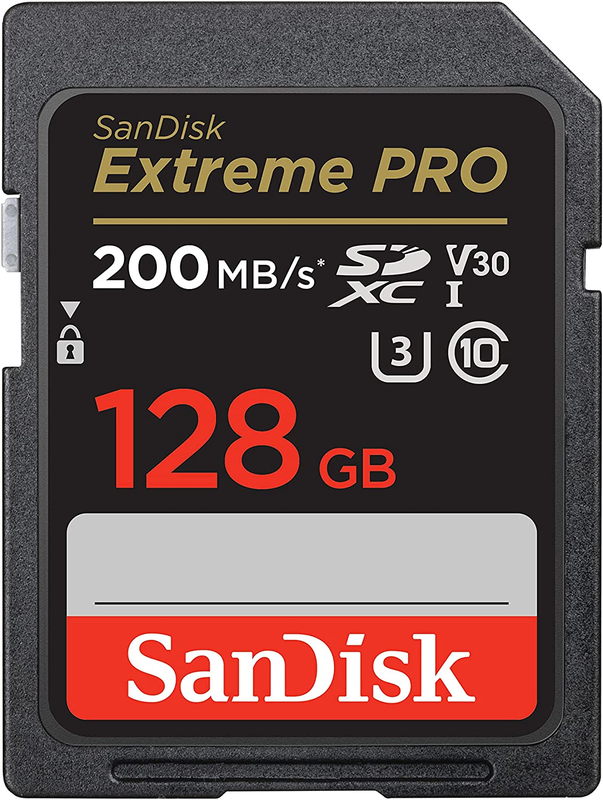 Sandisk 128GB Extreme PRO SDXC UHS-I Memory Card - C10, U3, 