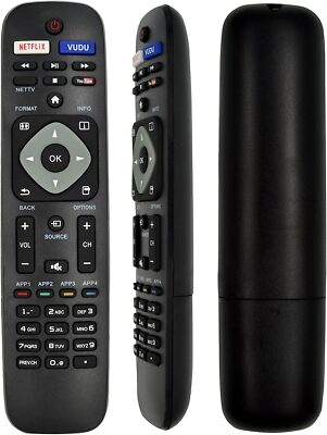 NH500UP TV Remote Control For ALL Philip LCD LED Smart TV Netflix Vudu Youtube