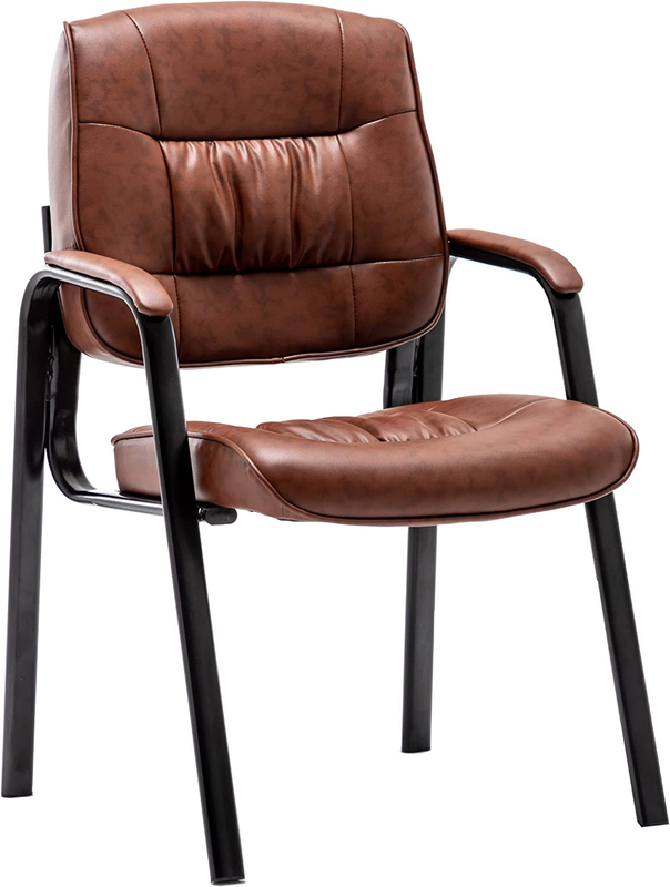 Brown Leather Office Executive Waiting Room Guest Reception 