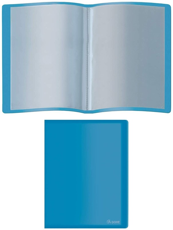 DOHE Flexibler Ordner mit 10 Hüllen, 80 Mikron, Blau 