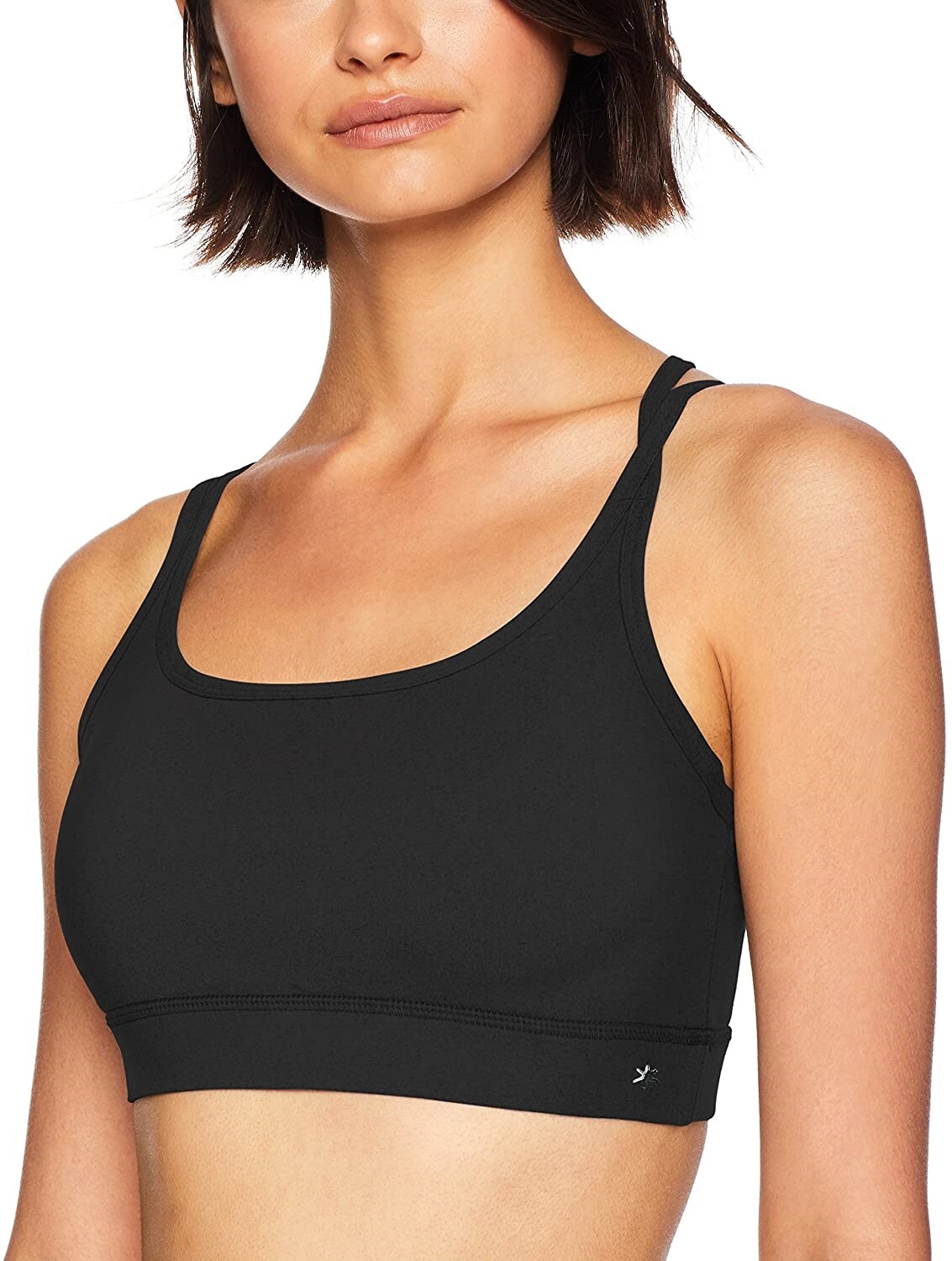 Splendid 188161 Womens Studio Yoga Racerback Strappy Sport Bra Black Size Medium