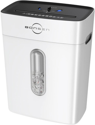 White Shredders for Home Office, 10-Sheet Cross Cut Paper Shredder for Home Use,