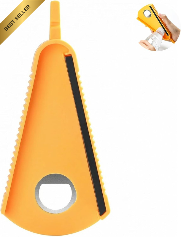 4 in 1 Jar Opener, Easy Grip Multifunctional Kitchen Tool for Bottles, Cans & Ja