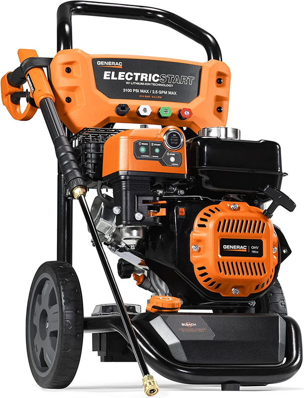 8894 3100 PSI Gas-Powered Electric Start Pressure Washer - Powerful and Convenie