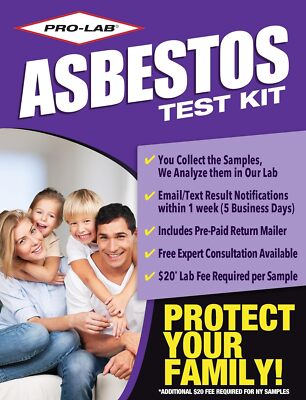 PRO-LAB Asbestos Test Kit - 2 Samples Emailed Results Within 3 to 5 Business ...