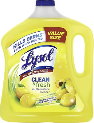 Lysol Multi-Surface Cleaner Value Size Sanitizing Disinfecting Lemon 90 FL OZ