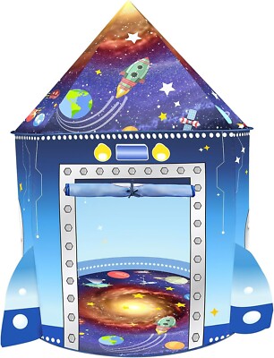 Ensemble Tente Fusée Spatiale Astronaute Pour Enfants 135x100cm Jeu 1+ ZimiTeda