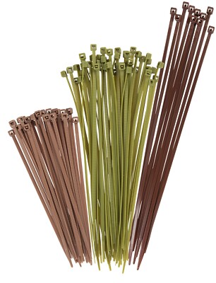 Vanish 15823 Hunting Blind Cable Ties Tan/Green/Brown Nylon 100 PK