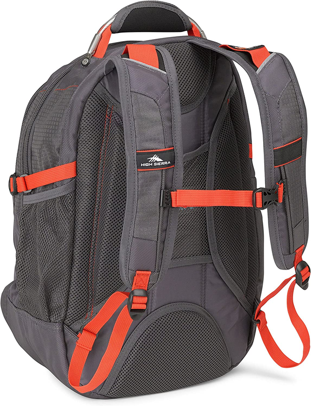 High Sierra XBT - Business Laptop Backpack, Mercury/Crimson, One Size