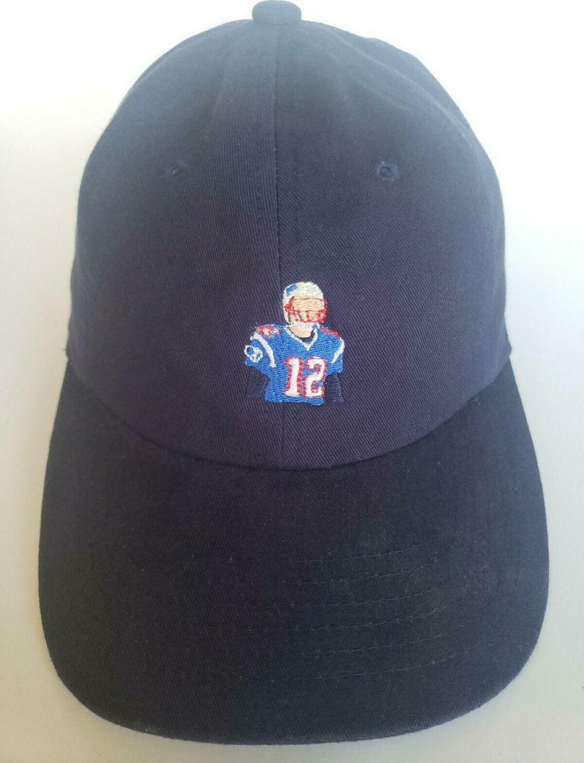 Tom Brady 12 Patriots Buccaneers Hat Cap Strapback Vintage Retro Old Vtg