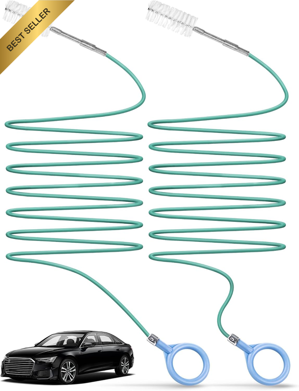 2-Packs Auto Sunroof Drain Cleaning Tool, 78 Inch Flexible Drain Brush Pipe Clea