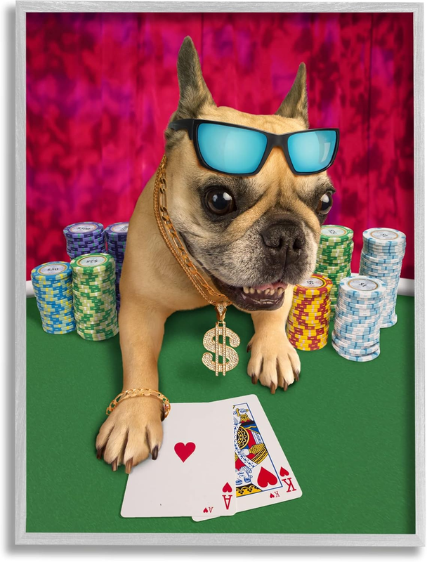 Cool French Bulldog Gambling Casino Poker Chips, Design by Michael Quackenbush
