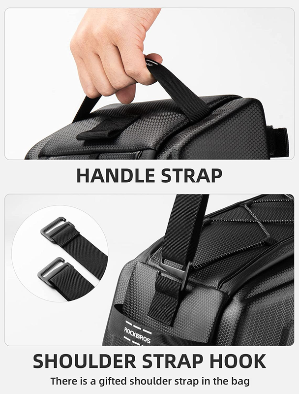 Bike Rack Bags - Hard Shell Bicycle Rear Rack Bag Large Pannier for Bicycle Rear