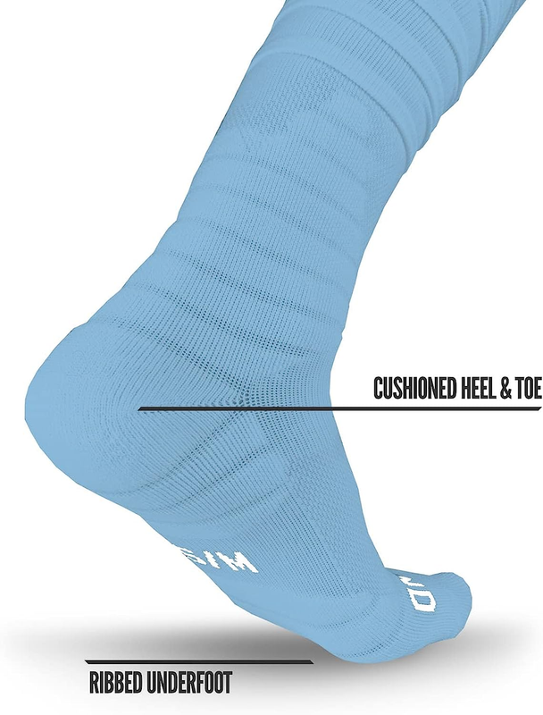 XTD Scrunch Football Socks, Extra Long Padded Sport Socks for Men & Boys