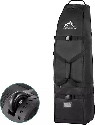 Golf Bag Travel Covers Hard Case Club Wheels Rolling Protector Waterproof Padded