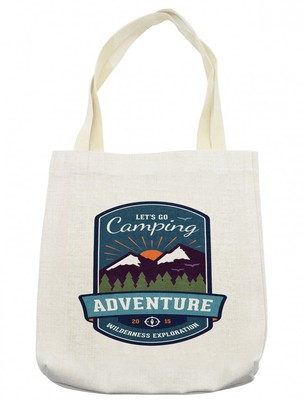 Ambesonne Adventure Theme Tote Bag Reusable Linen Sack Shopping Books Beach