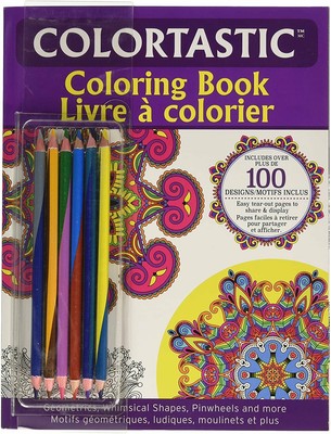 EMSON DIV. OF E. MISHON Colortastic Relaxation Coloring Book with Shapes for...