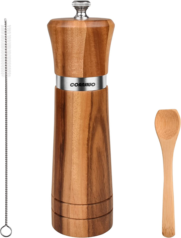 Pepper Grinder Pepper Mill,  Wooden Salt Grinder Mill Set, Manual Wood Salt Mill