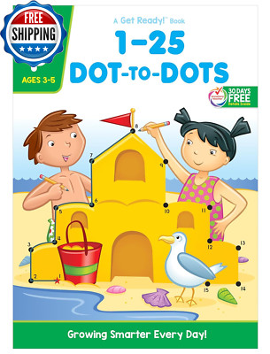 School Zone Dot-To-Dots Workbook: Numbers 1-25 for Ages 3-5