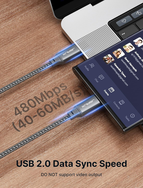 100W USB C to USB C Cable [2-Pack 10FT], Type C Fast Charging Cable Compatible w