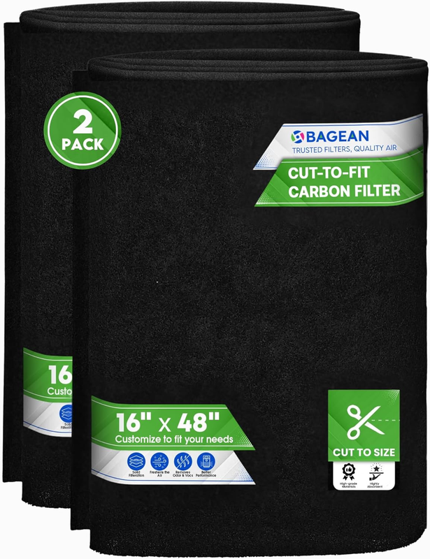 Cut to Fit Activated Carbon Filter Sheet 16” X 48” - Activated Carbon Air Filter
