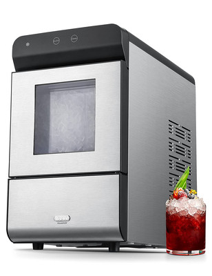 V2.0 Countertop Nugget Ice Maker with Viewing Window | Self-Cleaning Pebble Ice 