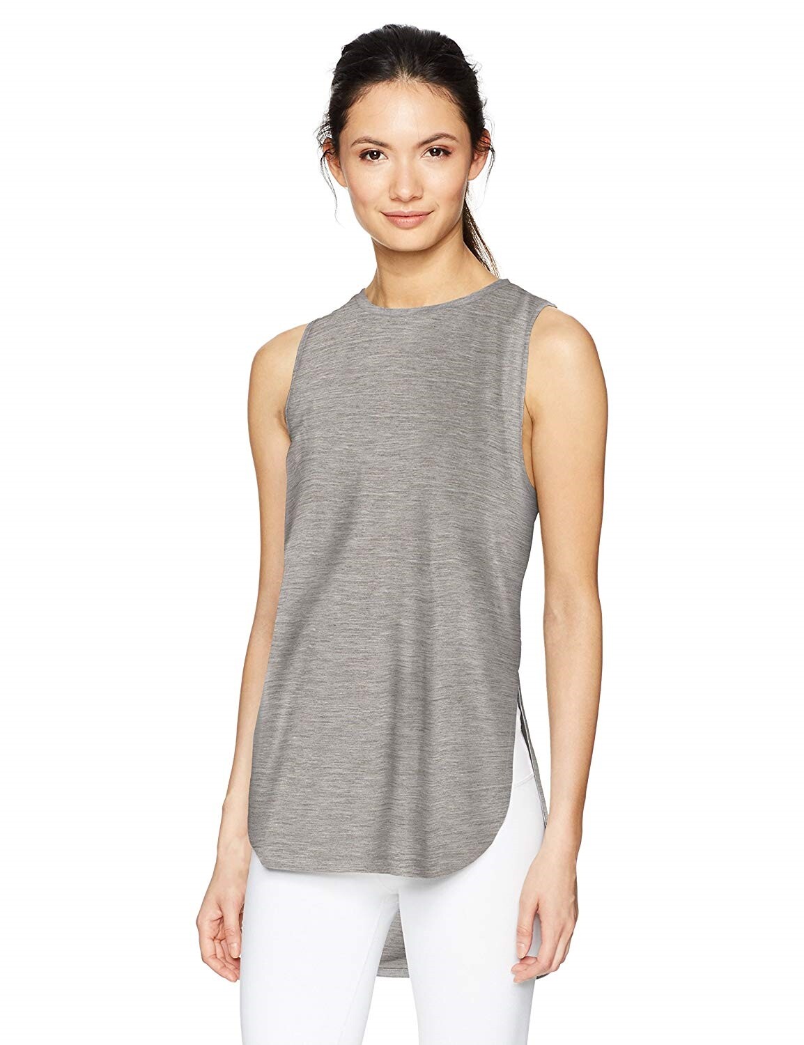 SHAPE 166163 Womens Activewear Physique Sleeveless Tank Top Gray Size Small