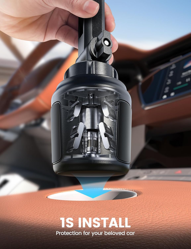 Cup Holder Phone Mount for Car -  Longer Neck Cup Phone Holder with Universal Ad
