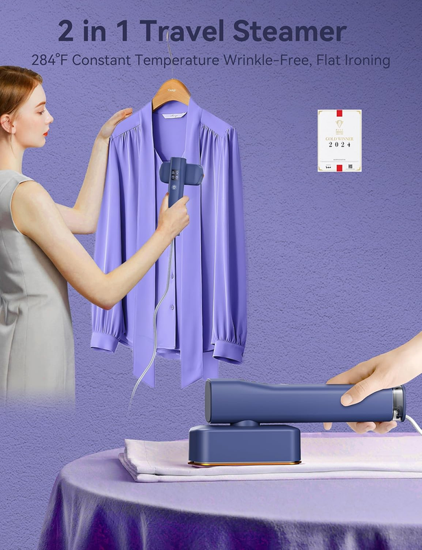 Steamer for Clothes, Portable 2 In 1Handheld Garment Steamer,15s Fast Heat-up,10