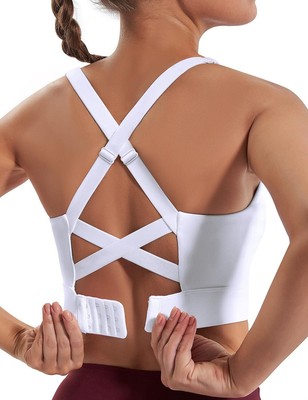 Ewedoos High Impact Sports Bras for Women High Support Adjustable Strappy Padded