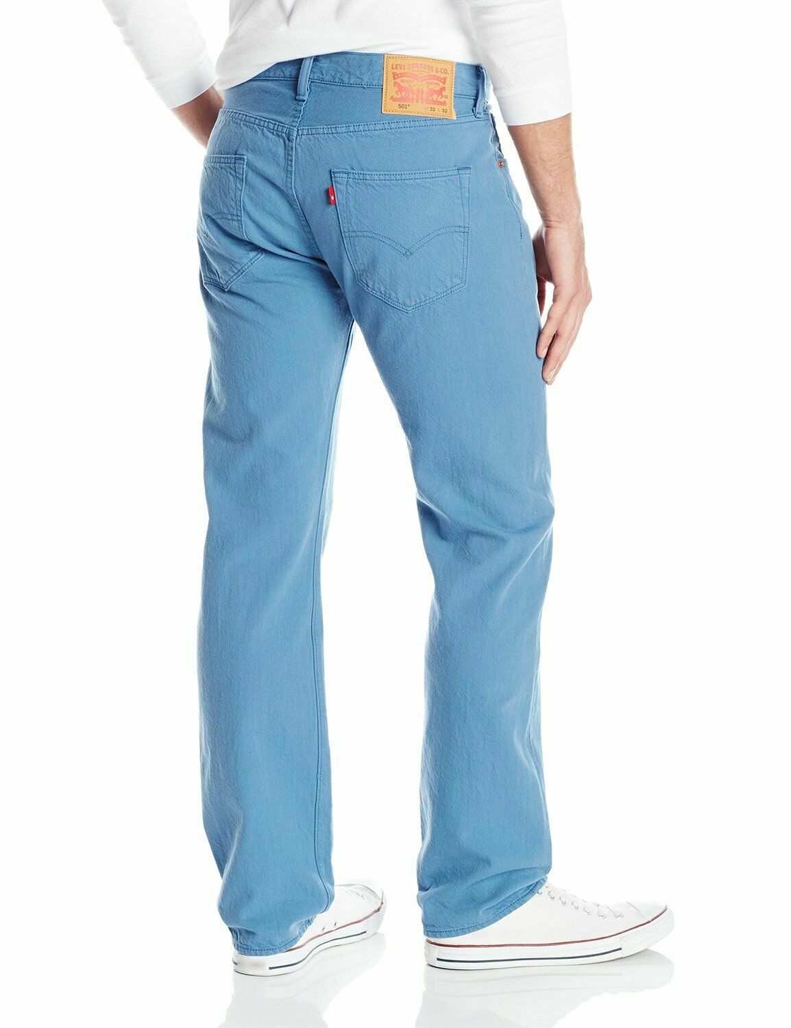 

НОВЫЕ МУЖСКИЕ ДЖИНСЫ ПРЯМОГО КРОЯ LEVIS 501 ORIGINAL FLY BLUE 501-2224, Синий, Levi's 501