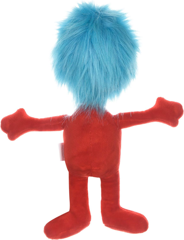 the Cat in the Hat Thing 1 Figure Plush Dog Toy | Small Dog Toys, 6 Inch Dog Toy