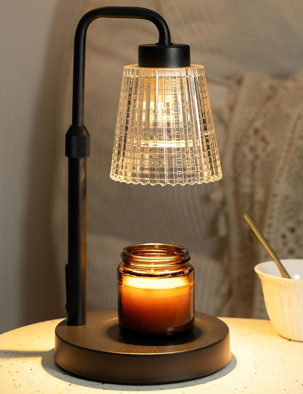 Candle Warmer Lamp with Timer & Dimmer – Adjustable Height Wax Melter for Scente