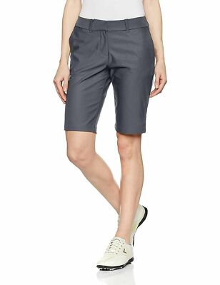 Nike Dri-Fit Women's Bermuda Tournament Golf Shorts 747135-021 Dark Gray Size 0