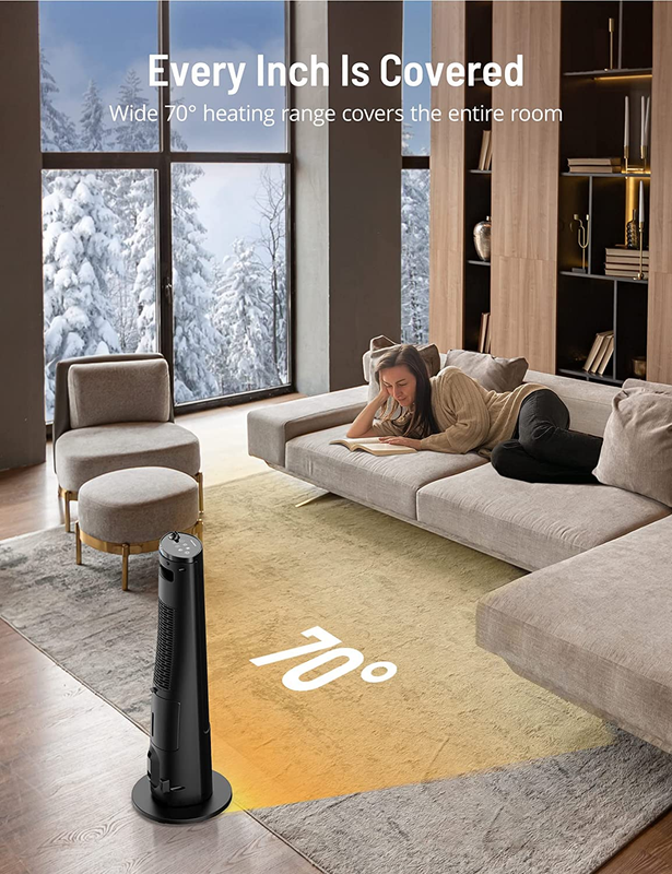 Space Heater,  30'' Space Heater for Large Room, Space Heater with Humidifier, 1