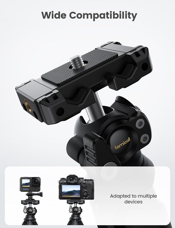 Phone Tripod, Flexible Camera Tripod - Mini Mobile Cellphone Tripod Stand Holder