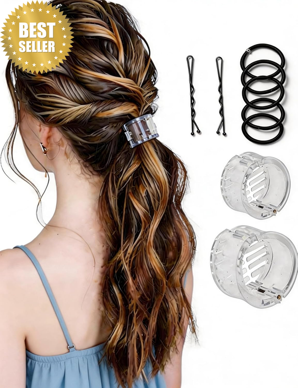 JOLLYTOPIA Strong Hold Ponytail Volume Buckle Non-Slip Hair Extension Support Cl