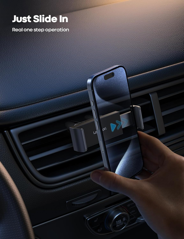 Car Phone Holder, Air Vent Clip Mount - Universal Cell Phone Stand Holder Hand F