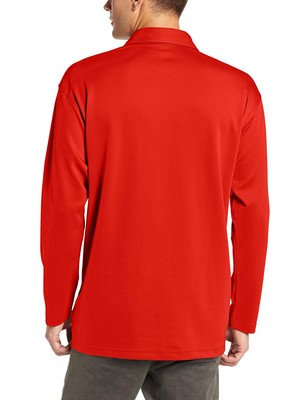 (5X-Large Regular, Red) - Propper Men's I.C.E. Long Sleeve Performance Polo