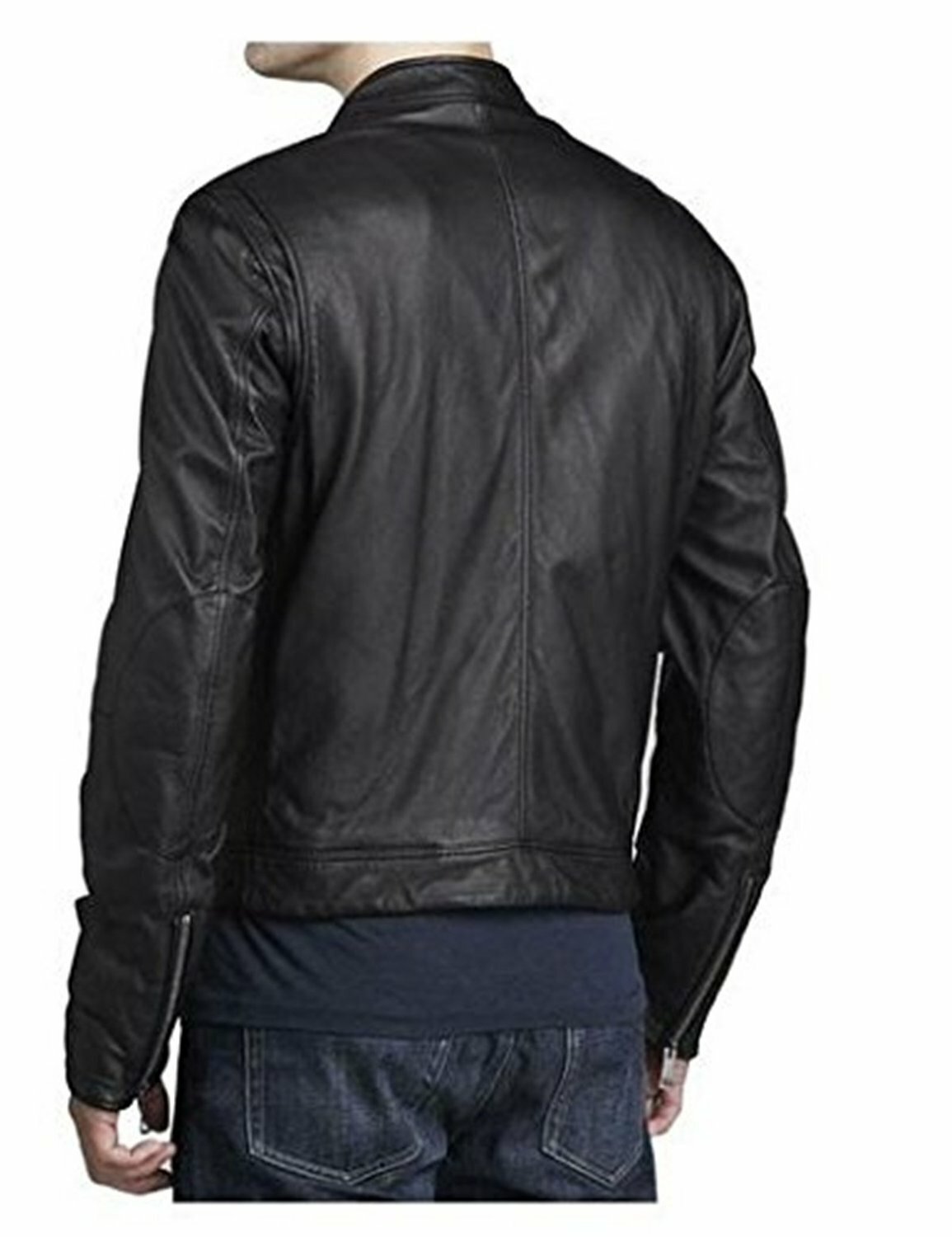 F$L HERREN ECHT LAMMLEDER JACKE SLIM FIT MOTO BIKERJACKE -846