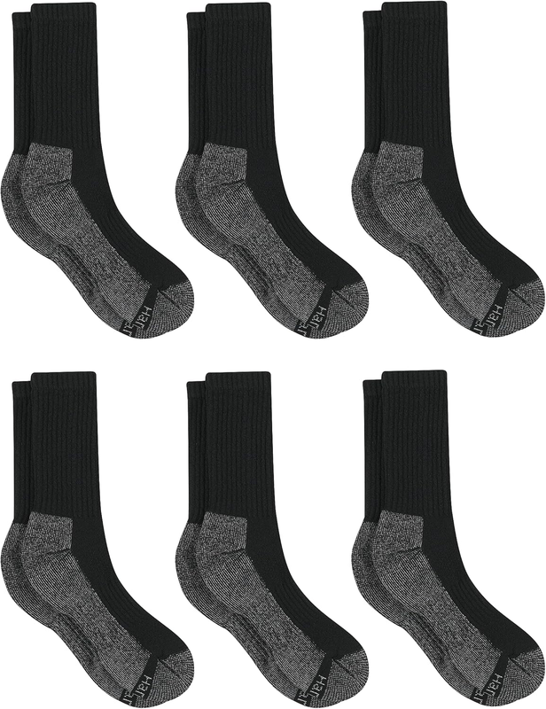 Hanes Men's Work Socks, 6-Pack