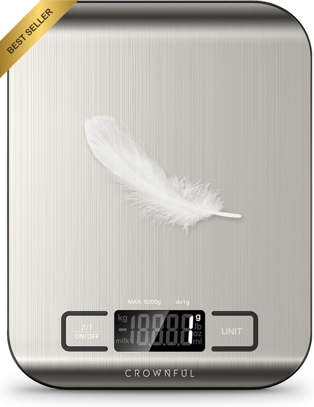 Food Scale, 5Kg Digital Kitchen Scales with Built-In Coin Battery, Weight Ounces