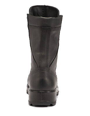 Pre-owned Belleville Womens Black Leather Us Navy I-5 Steel Toe Military Boots In Blue