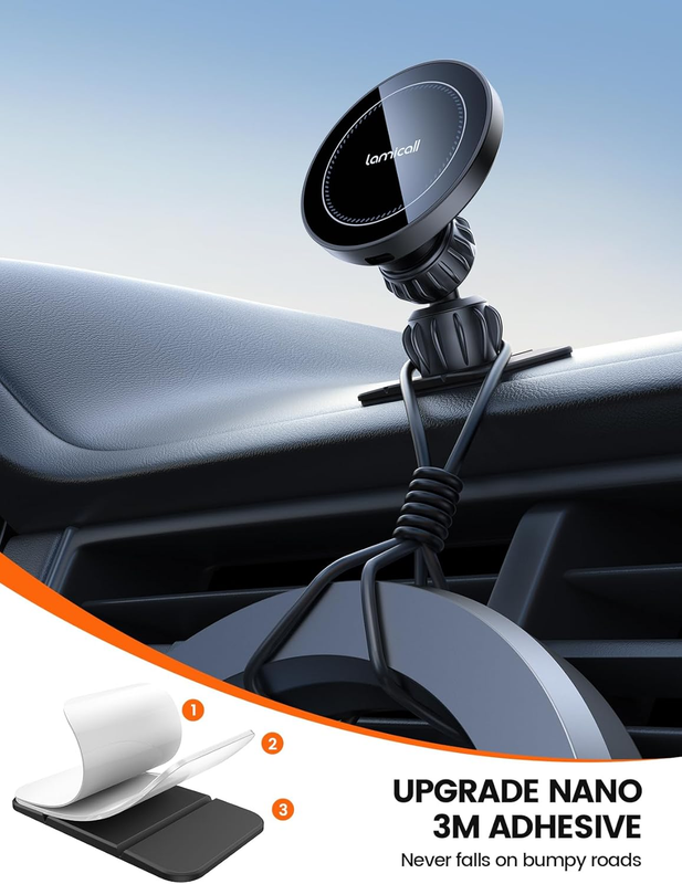 15W for Magsafe Car Mount Charger - Wireless Vent & Dashboard Magnetic Phone Hol