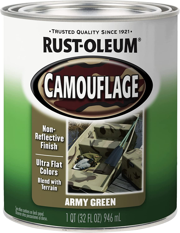 379561 Specialty Camouflage Paint, Quart, Flat Army Green, 0.25 Gallon (Pack of