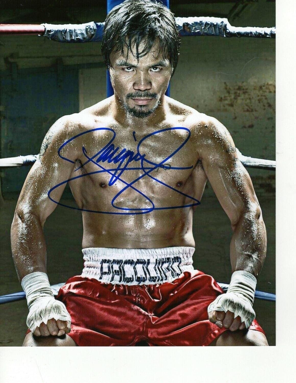 お宝Manny Pacquiao 直筆サイン入り ポスター35.5cm 28cm お宝Manny Pacquiao 直筆サイン入り ポスター35.5cm 28cm Manny