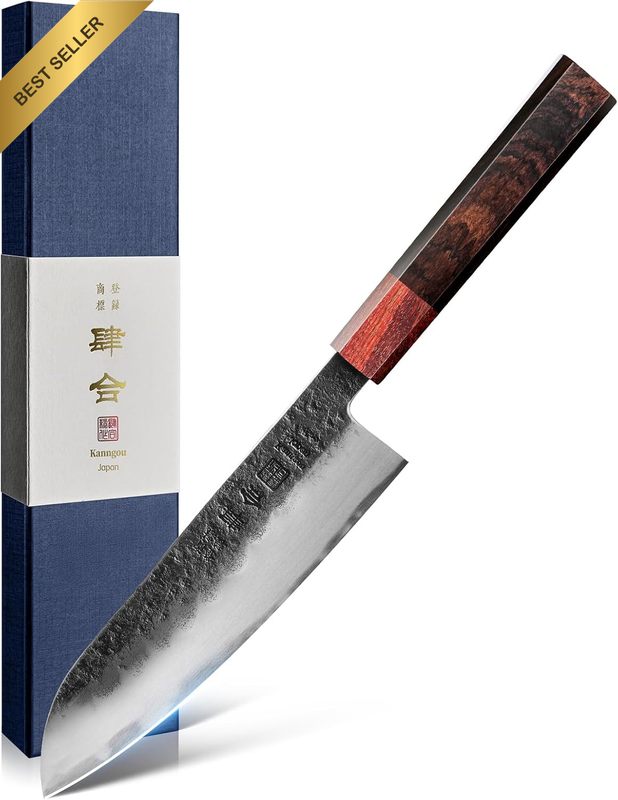 180mm Santoku Chef Knife Japanese AUS-8 Steel Full Tang