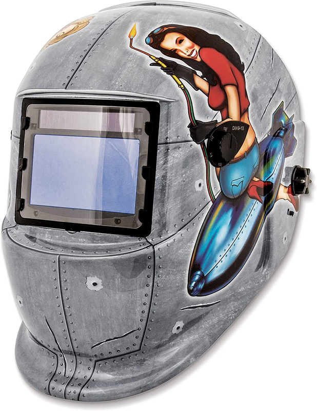 Shop Iron 41288 Solar Powered Auto Darkening Welding Helmet, One Size, Factory